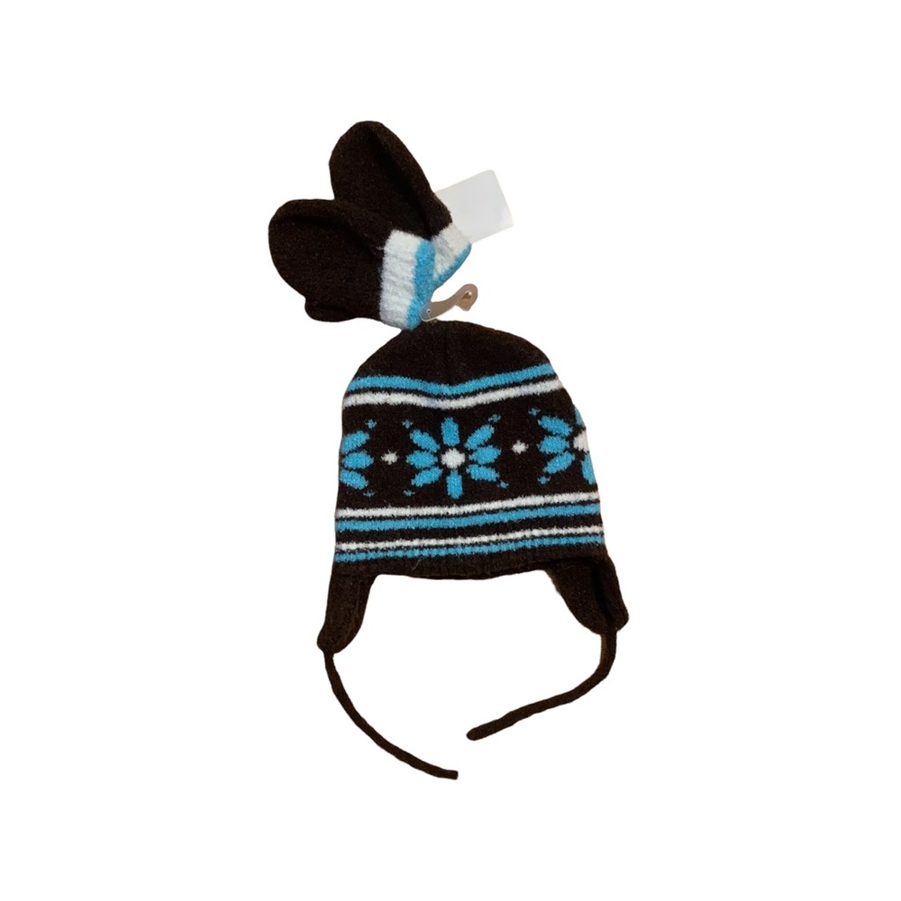 NEW London Fog Hat Mittens Set Soft Stretchy Cozy Knit Kids Size 2-4